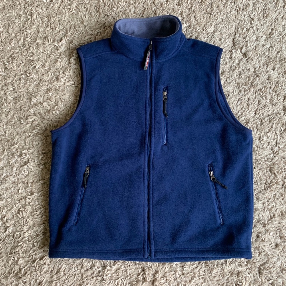 LL Bean fleece vest.